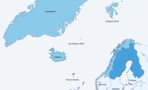 Svæði Northerns Periphery and Artic